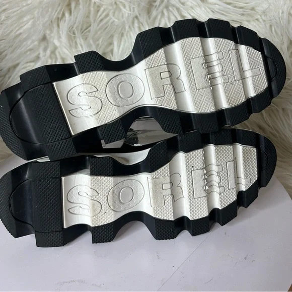 Sorel Black and White Kinetic Sandals - Picture 7 of 10